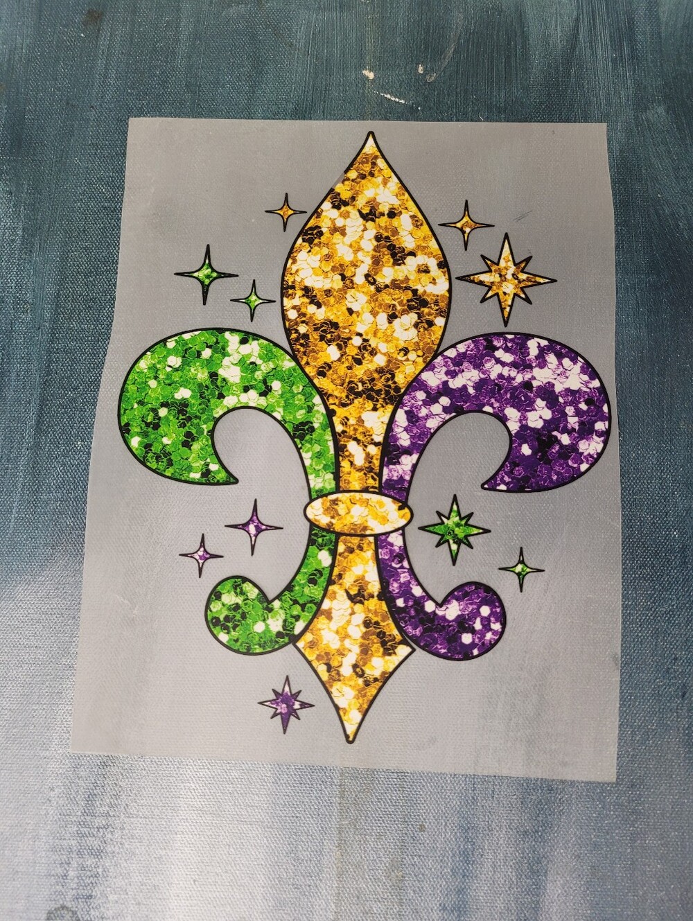 Mardi Gras DTF Transfer Ready To Press